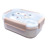 Marmita Térmica Aço Inox Com Divisória Vedação 1101ml Lanche