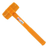 Marreta Borracha Laranja 50mm 350g Martelo Martelinho Piso