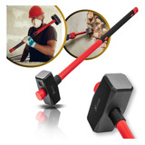 Marreta Quadrada 3kg Crossfit Cabo Extra Longo De Fibra 90cm