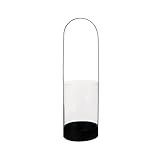 Mart LANTERNA DECORATIVA EM METAL E VIDRO PRETA MART 53CM