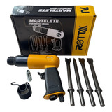Martelete Pneumático Rebarbador Chanfrador 190mm Com 4 Ponteiras Rotta376 Cor Amarelo