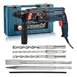 Martelete Rompedor Rotativo Furadeira Impacto 12 Peças Ponteira Talhadeira Brocas  220  Volts 