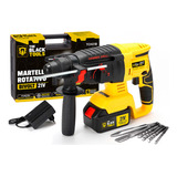 Martelete Rotativo Rompedor Furadeira De Impacto Brushless A Bateria 21v Com Ponteiras E Brocas Tch21b The Black Tools 110v 220v