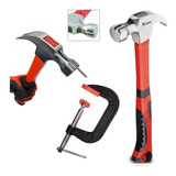 Martelo Unha 450g Cabeça 27mm Magnética Grampo Sargento