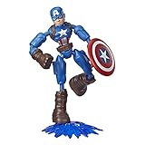 Marvel Avengers Figura Flexível De 15 Cm Bend And Flex Vingadores Capitão América E7869 Hasbro