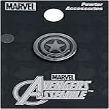 Marvel Broche De Lapela Captain America Shield Prata  2 5 Cm