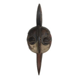 Máscara Africana De Madeira Decorativa De Parede