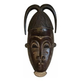 Máscara Africana De Madeira Para Decoração