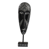 Máscara Africana Escultura Decoração De Mesa