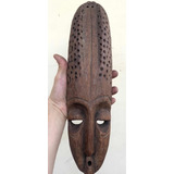 Máscara Africana Madeira Nobre Antiga Usada Escultura