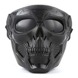 Máscara Airsoft Caveira Skull Lente Fumê Paintball