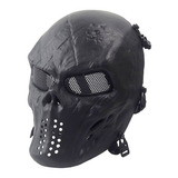 Máscara Airsoft Proteção Impacto Black Skull