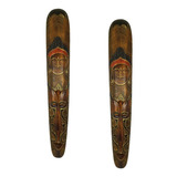 Máscara Buda Carranca Decoração Parede Bali 2pcs 1 Metro