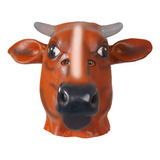 Máscara Cabeça De Gado Boi Fantasia De Animal Vaca Em Látex