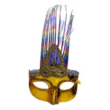 Máscara Carnaval Decorada Feminina Com Led