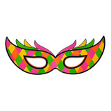 Mascara Carnaval Grande Colorida