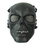 Mascara Caveira Black Skull Airsoft Paintball Tatica Terror Cor Preto