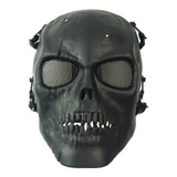 Mascara Caveira Black Skull Airsoft Paintball Tatica Terror