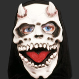 Máscara Caveira Com Chifre Terror Halloween Festa Susto