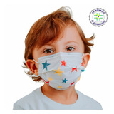 Mascara Cirurgica Infantil Descartável Escolar C Anvisa 25u Cor Estrela