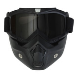 Máscara Com Óculos Moto Bike Capacetes Abertos Sniper