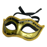 Mascara De Baile Carnaval Festa Fantasia Mulher Dourada Luxo