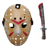 Máscara De Jason Voorhees E Máscara De Hóquei Machete Para U