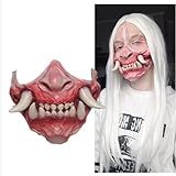 Máscara De Látex Meia Face Prajna Com Dentes De Terror