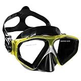 Máscara De Mergulho Cetus New Parma Fun Preto Amarelo