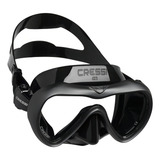 Máscara De Mergulho Cressi A1 Anti Fog Cor Preto transparente