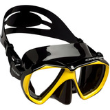 Máscara De Mergulho Cressi Ranger Silicone Snorkel E Apneia Cor Preto amarelo