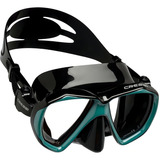 Máscara De Mergulho Cressi Ranger Silicone Snorkel E Apneia Cor Preto verde