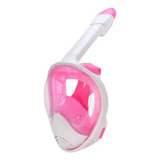 Máscara De Mergulho Facial Rosa c Suporte Para Câmera 