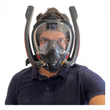 Mascara De Mergulho Full Face Snorkel Duplo Suporte Camera