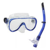 Mascara De Mergulho Infantil C Snorkel 8 A 15 Anos Fun Dive Cor Azul