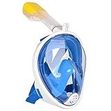 Máscara De Mergulho Livre Snorkeling Full Face Com Suporte Para Câmera GoPro Tamanho L XL Cor Azul