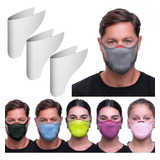 Máscara De Proteção Fiber Knit 3d   3 Filtro Refil Esportes