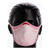 Máscara De Proteção Fiber Knit 3d Rosa 1 Refil Tamanho G
