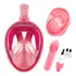 Máscara De Snorkeling Personalizado Infantil Suporte Gopro Cor Rosa