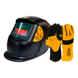 Máscara De Solda Automática Profissional Luva De Proteção