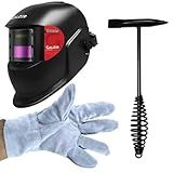 Máscara De Solda Fixa Din 9 A 13 Galzer Picadeira De Solda Com Mola 300g Luva Para Solda Em Raspa Dorso Liso 7cm