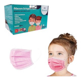 Máscara Descartável Infantil Tripla Proteção Caixa