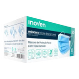 Máscara Descartável Tripla Camada C Clip Nasal Pct C 50 Un