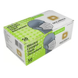 Máscara Descartável Tripla Clip Nasal Kit C 50 Un Cor Branco