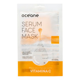 Máscara Faciai Para Pele Normal Océane Océane Tratamento Máscara Facial Com Vitamina C Serum Face Mask 20ml 0 83g Y 0 02l