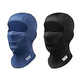 Máscara Facial Balaclava Pacote Com 2 Máscaras Refrescantes De Verão Proteção Solar Forro De Capacete Respirável Para Ciclismo Esportes Ao Ar Livre Masculino Feminino Preto Azul