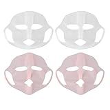 Máscara Facial De Silicone  Suporte De Máscara Facial De Silicone 4pcs  Capa De Máscara Facial Hidratante Reutilizável  Capa De Máscara De Folha De Corte 3D