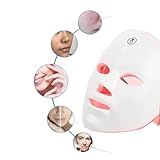 Máscara Facial LED Recarregável Para Casa  Terapia De Fótons  Máscara De Beleza  Rejuvenescimento Da Pele  Levantamento Facial  Clareamento  7 Cores