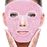 Máscara Facial Térmica Quente Fria Relaxante Em Veludo E Gel