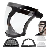 Máscara Facial Transparente Roçadeira Olhos Cor Preto